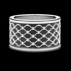 Anello a fascia larga Zancan in argento.