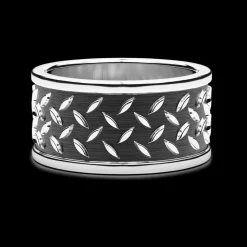 Anello a fascia Zancan in argento.