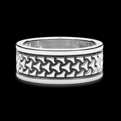 Anello a fascia Zancan in argento.