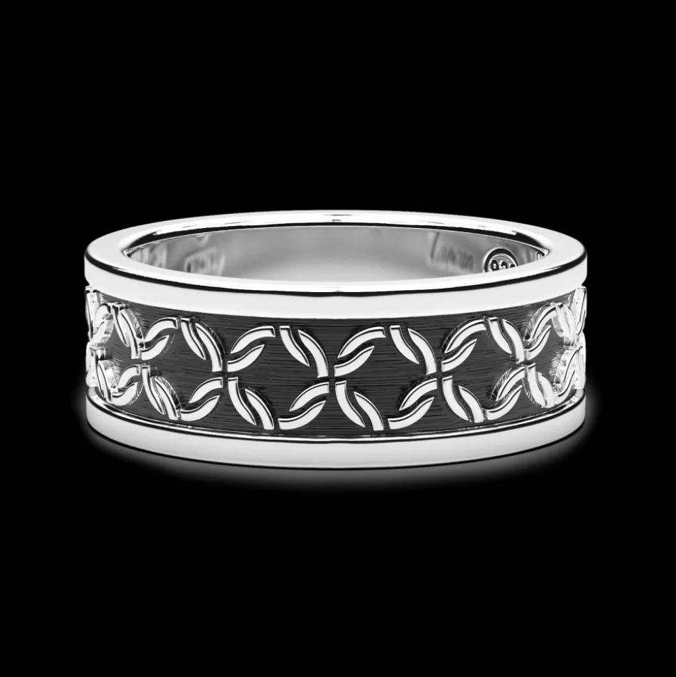 Anello a fascia Zancan in argento.