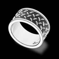 Anello a fascia Zancan in argento.
