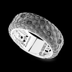 Anello a fascia Zancan in argento.