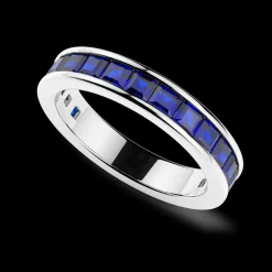 Anello a fascia Zancan in argento e pietre naturali.