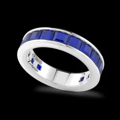 Anello a fede in argento Zancan con pietre naturali.
