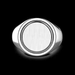 Anello chavlier Zancan in argento rotondo.