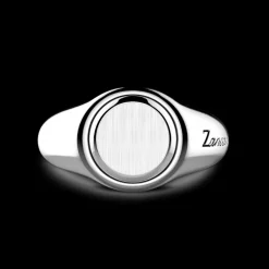 Anello chavlier Zancan in argento rotondo.