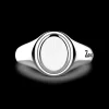 Anello chavlier Zancan in argento rotondo.