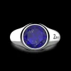 Anello chavlier Zancan in argento rotondo con pietra lapis.