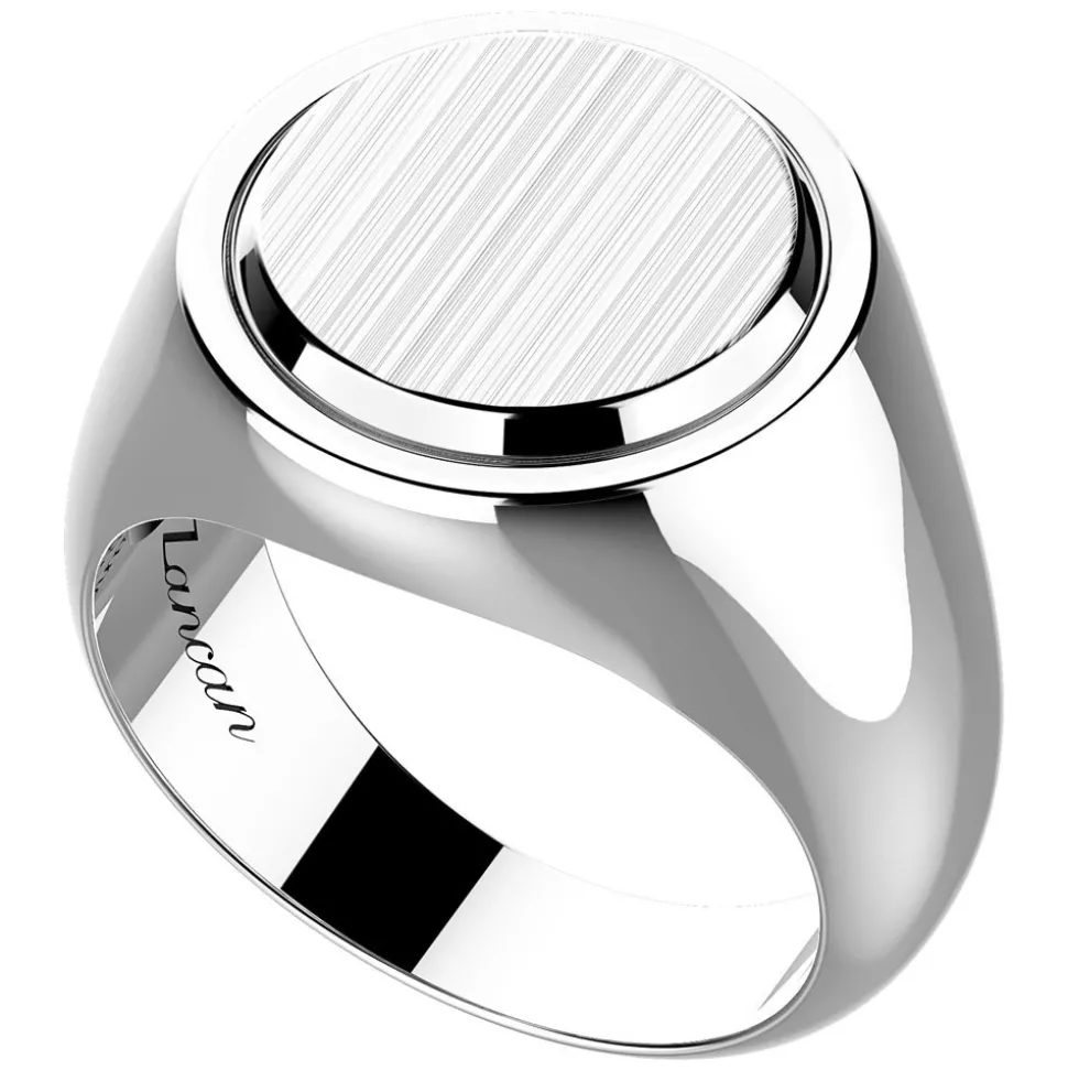Anello chavlier Zancan in argento rotondo.