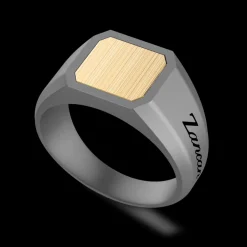 Anello Chevalier Uomo Zancan in Titanio e Oro 18kt