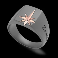 Anello Chevalier Uomo Zancan in Titanio e Oro 18kt