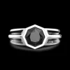 Anello chevalier Zancan in argento con pietra onice.