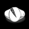 Anello chevalier Zancan in argento.