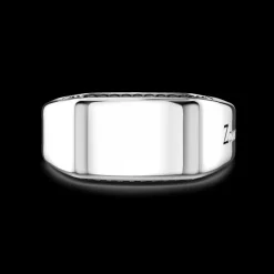 Anello chevalier Zancan in argento.