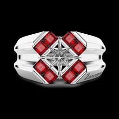 Anello chevalier Zancan in argento e pietre naturali.