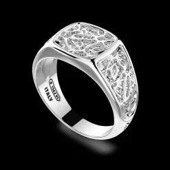 Anello chevalier Zancan in argento.