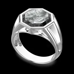Anello chevalier Zancan in argento con madreperla.