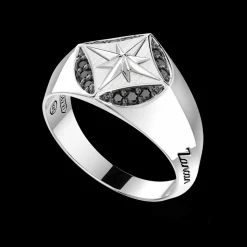 Anello chevalier Zancan in argento.
