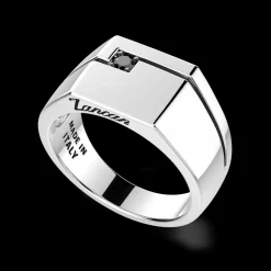 Anello chevalier Zancan in argento.