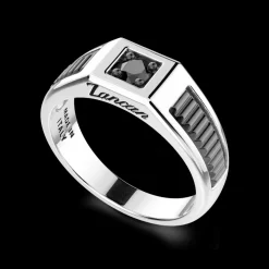 Anello chevalier Zancan in argento 925.