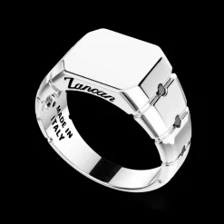 Anello chevalier Zancan in argento.