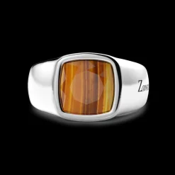 Anello in argento con occhio di tigre.