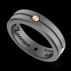 Anello Zancan a Fede in Titanio con Viti in Oro 18kt - Eleganza Moderna