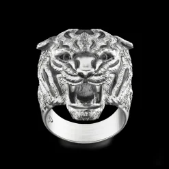 Anello Zancan a tigre in argento.