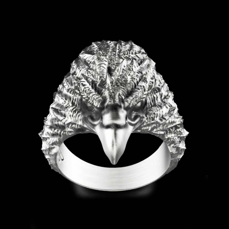 Anello Zancan ad aquila in argento.
