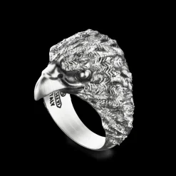 Anello Zancan ad aquila in argento.