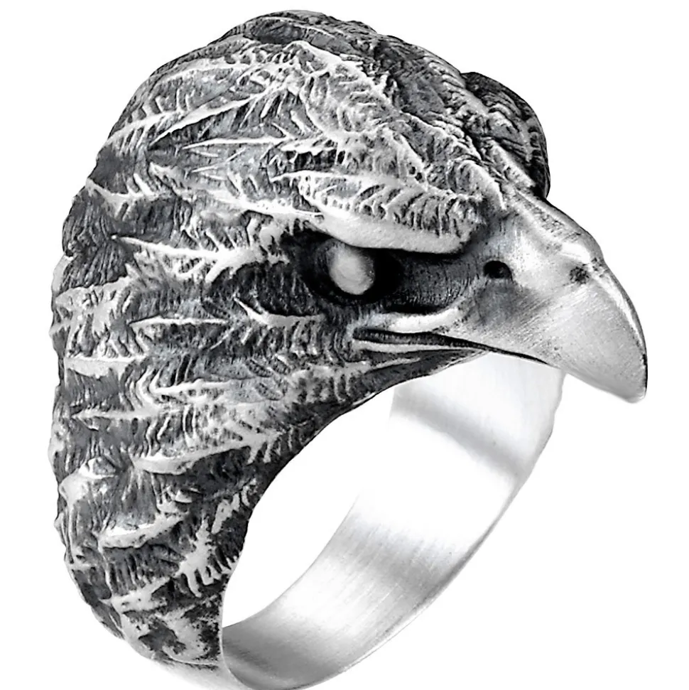 Anello Zancan ad aquila in argento.