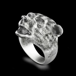 Anello Zancan ad orso in argento.