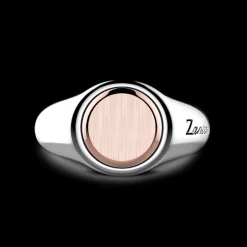 Anello Zancan circolare in argento e oro rosa.