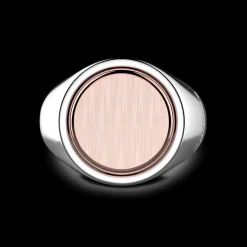 Anello Zancan circolare in argento e oro rosa.