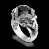 Anello Zancan con arieti ed onice in argento.