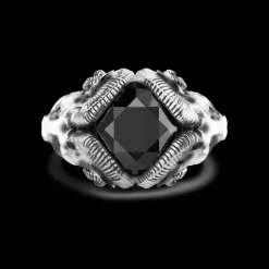 Anello Zancan con arieti ed onice in argento.