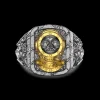Anello Zancan in argento brunito con sub.