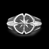 Anello Zancan in argento con rosa dei venti.