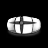 Anello Zancan in argento con pietra nera.