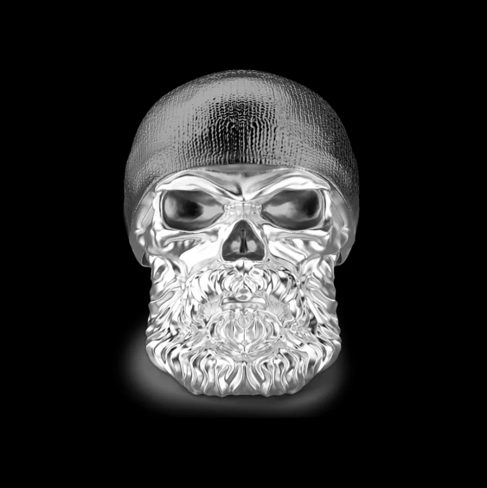 Anello Zancan in argento a teschio.
