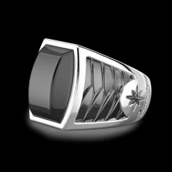 Anello Zancan in argento con pietra onice.