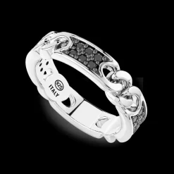 Anello Zancan in argento con groumette e pietre naturali.