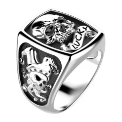Anello Zancan in argento con teschio