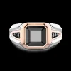 Anello Zancan in oro 18kt con diamante nero.