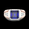 Anello Zancan in oro 18kt con zaffiro blu.