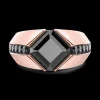Anello Zancan in oro 18kt con diamante nero.