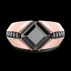 Anello Zancan in oro 18kt con diamante nero.
