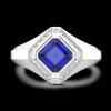 Anello Zancan in oro 18kt con zaffiro blu.