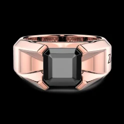 Anello Zancan in oro 18kt con diamante nero.