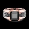 Anello Zancan in oro 18kt con diamante nero.